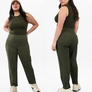Athleta Endless Pants High Waist Aspen Olive